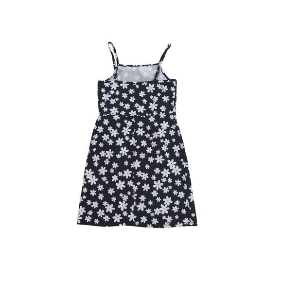 art class. Girls black and white floral print dress and white shirt sleeve. NWT - Picture 5 of 10